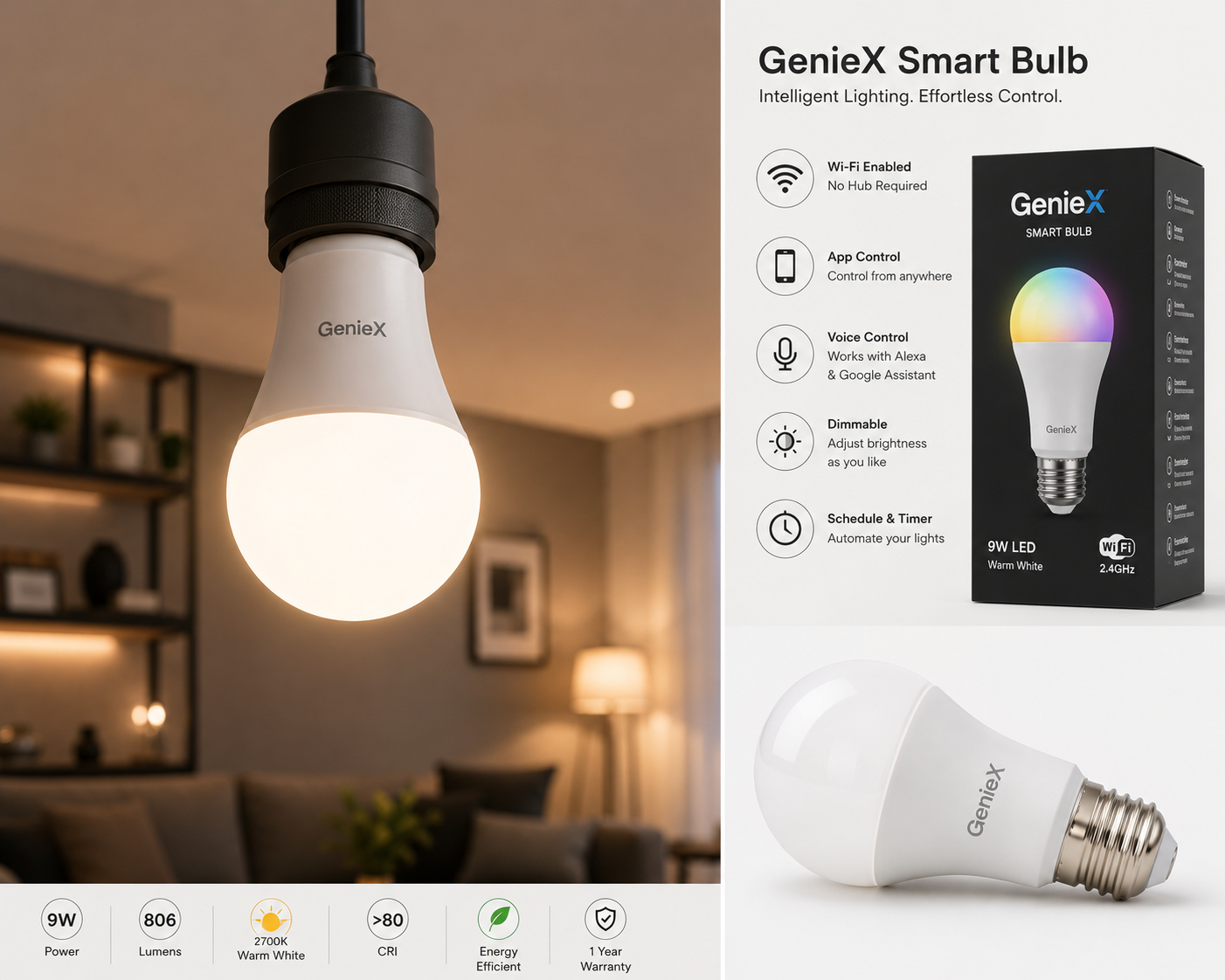 Smart Bulb(16 Million Colours)